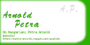 arnold petra business card